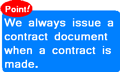 Point! We issue, 'sales contact' for contract formation.