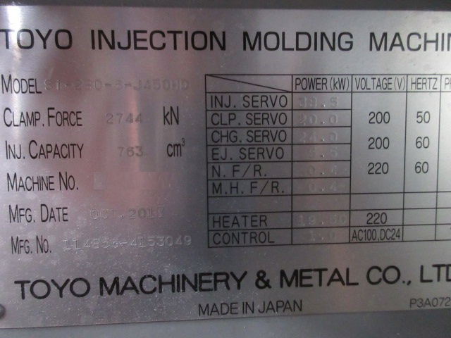 Injection moulding machine stocklist stock number:70117 - C and C Corporation.
